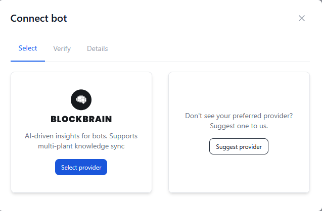 Select Bot Provider