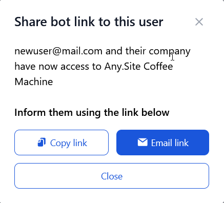 Add a company Invitation